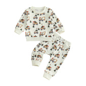 Long Sleeve Christmas Tree Truck Baby Set