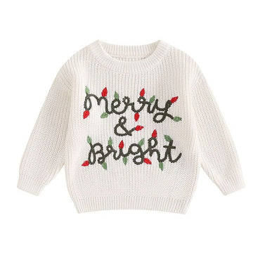 Merry Bright Christmas Baby Sweater White 0-3 M United States