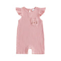 Fly Sleeve Ribbed Bunny Baby Jumpsuit Jumpsuit The Trendy Toddlers 