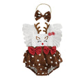 Fly Sleeve Reindeer Baby Romper