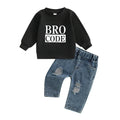 Long Sleeve Bro Code Jeans Baby Set