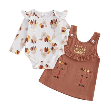 Little Turkey Dress Baby Set   