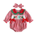 Long Sleeve Merry Christmas Baby Romper Rompers The Trendy Toddlers 
