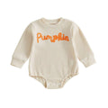 Long Sleeve Pumpkin Baby Bodysuit Bodysuit The Trendy Toddlers Beige 0-3 M 
