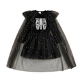 Halloween Skeleton Velvet Toddler Dress