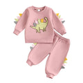 Long Sleeve Dinosaur Baby Set Pink 3-6 M 