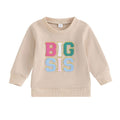 Big Sis Beige Toddler Sweatshirt sweatshirt The Trendy Toddlers 18-24 M 