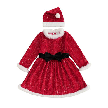 Little Miss Santa Sequin Toddler Dress