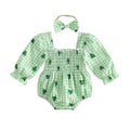 Puff Sleeve St. Patrick’s Day Baby Romper