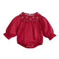 Long Sleeve Bubble Valentine's Day Romper Red 0-3 M