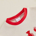 Short Sleeve Lobster Waffle Baby Romper