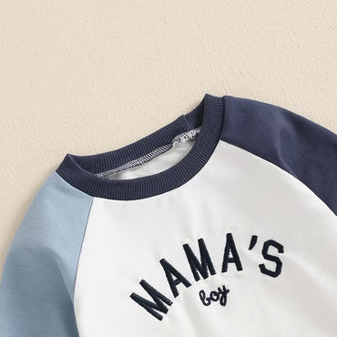 Mama's Boy Color Block Baby Set   