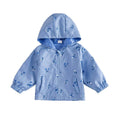 Floral Zipper Toddler Jacket Blue 9-12 M