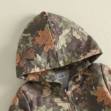 Long Sleeve Camouflage Hooded Toddler Jacket