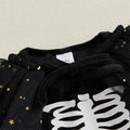 Halloween Skeleton Velvet Toddler Dress