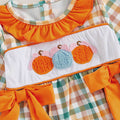 Long Sleeve Pumpkins Plaid Baby Romper Rompers The Trendy Toddlers 