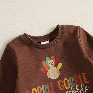 Long Sleeve Thanksgiving Gobble Baby Set