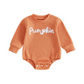 Long Sleeve Pumpkin Baby Bodysuit Bodysuit The Trendy Toddlers Orange 0-3 M 