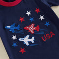 Short Sleeve USA Airplane Toddler Set Sets The Trendy Toddlers 