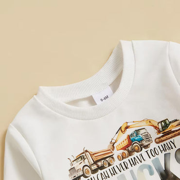 Long Sleeve Trucks Baby Set   