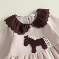 Long Sleeve Pony Lace Toddler Dress Dresses The Trendy Toddlers 