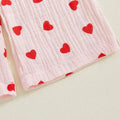 Sleeveless Hearts Smocked Strap Toddler Set