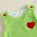 Sleeveless Grinch Heart Toddler Dress