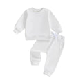 Long Sleeve Solid Toddler Set White 3-6 M