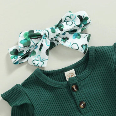 St. Patrick's Day Flared Pants Baby Set   