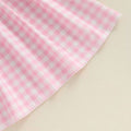 Puff Sleeve Checkered Golf Toddler Dress