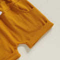 Short Sleeve Easter Solid Shorts Baby Set