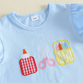 Back To School Checkered Shorts Toddler Set