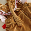 Fly Sleeve Gingerbread Christmas Baby Romper Rompers The Trendy Toddlers 