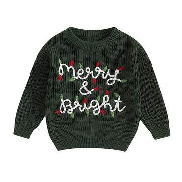 Merry Bright Christmas Baby Sweater Green 0-3 M United States