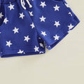 Sleeveless 4th of July Waffle Baby Set