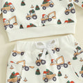 Long Sleeve Christmas Tree Truck Baby Set