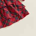 Long Sleeve Plaid Collar Toddler Dress