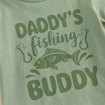 Short Sleeve Daddy's Fishing Buddy Baby Set