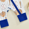 Long Sleeve Baseball Zip Up Baby Jumpsuit