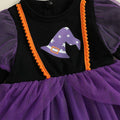 Long Sleeve Tulle Witch Toddler Dress