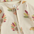 Long Sleeve Thanksgiving Footed Baby Jumpsuit
