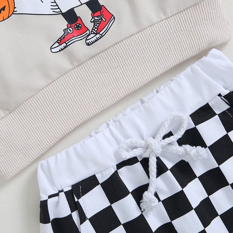 Halloween Ghost Plaid Pants Baby Set Sets The Trendy Toddlers 