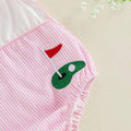 Sleeveless Bows Striped Golf Baby Romper