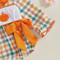 Long Sleeve Pumpkins Plaid Baby Romper Rompers The Trendy Toddlers 