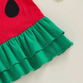 Sleeveless Watermelon Ruffled Toddler Dress