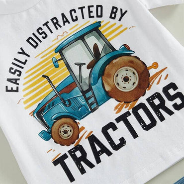 Short Sleeve Tractors Toddler Set