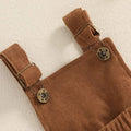 Long Sleeve Corduroy Suspender Skirt Baby Set