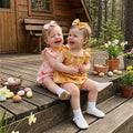 Fly Sleeve Floral Carrot Baby Set Sets The Trendy Toddlers 