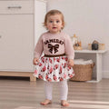 Long Sleeve Game Day Bow Skirt Toddler Set