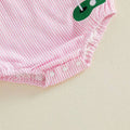 Sleeveless Bows Striped Golf Baby Romper